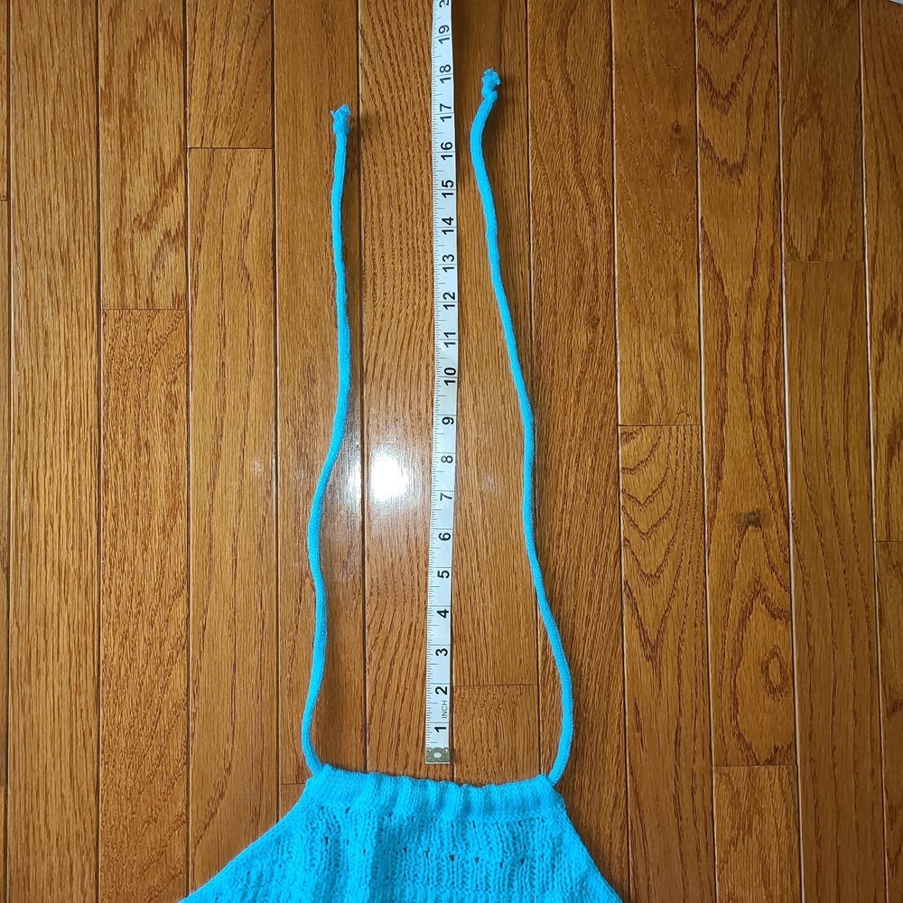 Blue Pink striped halter Polyester BoHo Festival SUmmer Fun and Sun Festival - Picture 5 of 9